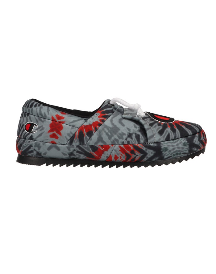 Pantuflas Champion Hombre - University Tie-Dye ( Gris/Negras/Rojas ) 3561874-JL